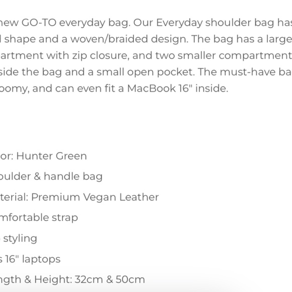 BRAND NEW EDIYSA EVERYDAY BAG - LEATHER WEAVE - HUNTER GREEN - Picture 4 of 8